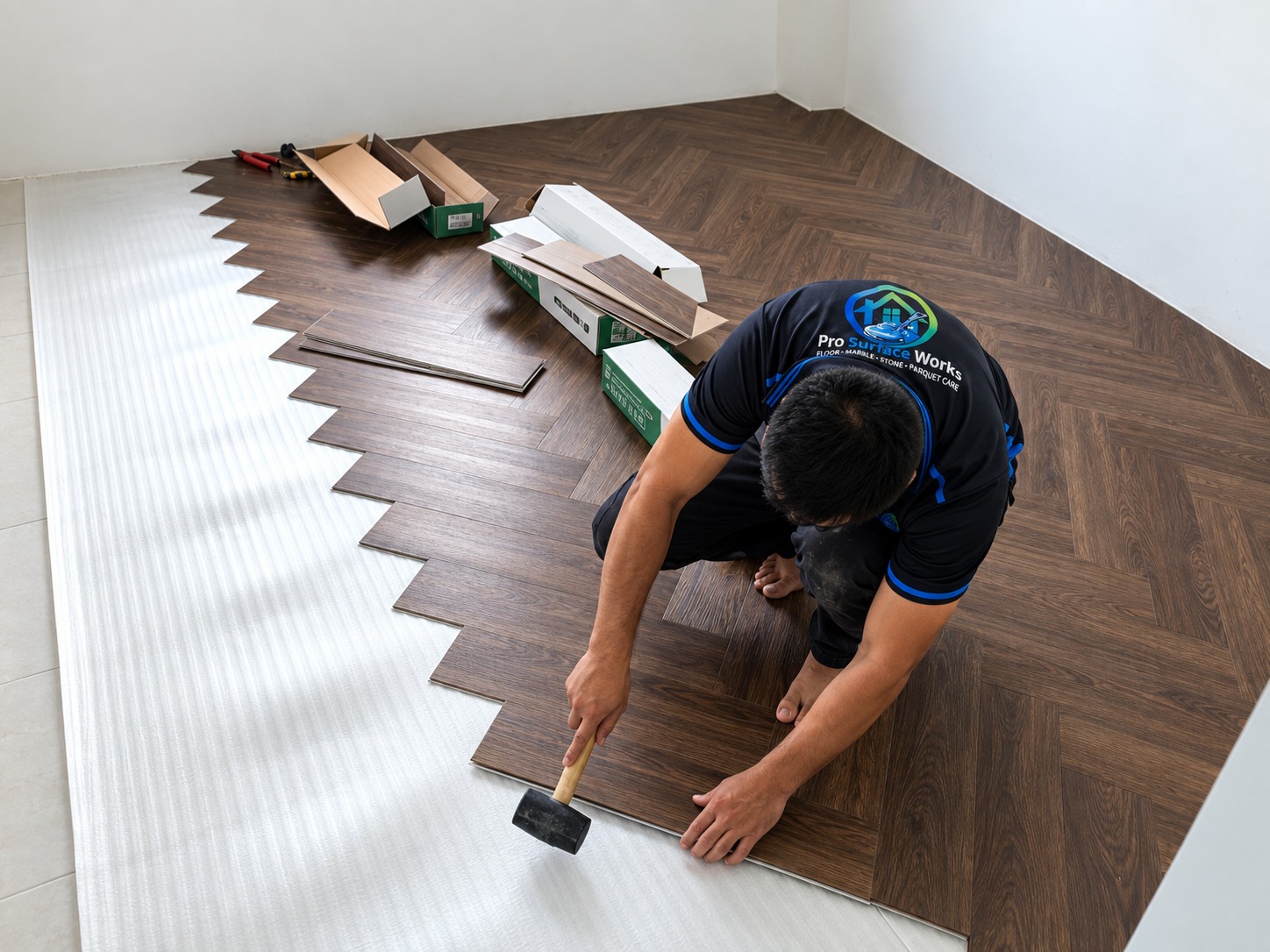 Vinyl Flooring service by Pro Surface Works